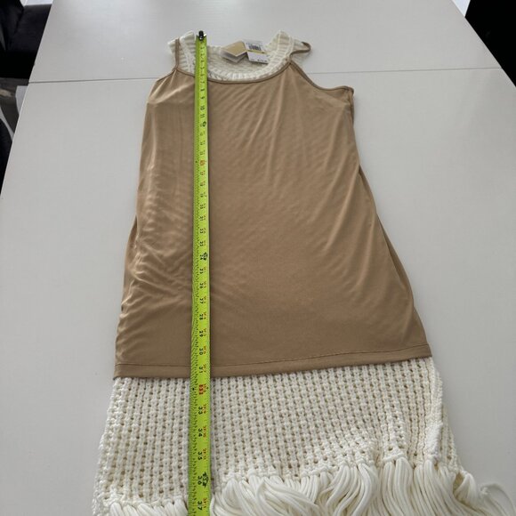 Michael Kors Fringe Trim Knit Dress, New, Size M - Picture 17 of 17